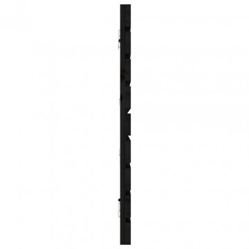 Tăblie de pat pentru perete, negru, 166x3x63 cm, lemn masiv pin - Img 8