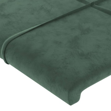 Tăblie de pat, verde închis, 100x5x78/88 cm, catifea - Img 4
