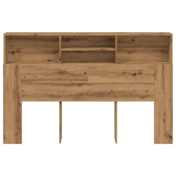 Tăblie pat dulap stejar artizanal 180x19x103,5cm lemn prelucrat - Img 4