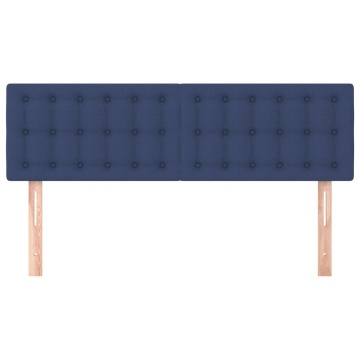 Tăblii de pat, 2 buc., albastru, 72x5x78/88 cm, textil - Img 3