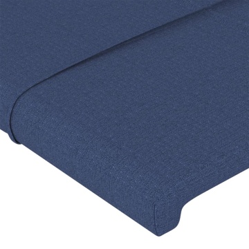 Tăblii de pat, 2 buc, albastru, 90x5x78/88 cm, textil - Img 4