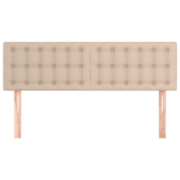 Tăblii de pat 2 buc. cappuccino 72x5x78/88 cm piele ecologică - Img 3