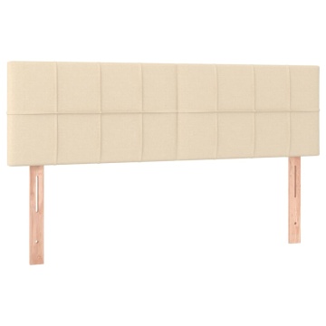 Tăblii de pat, 2 buc., crem, 72x5x78/88 cm, textil - Img 2
