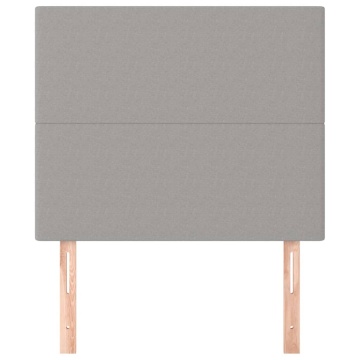 Tăblii de pat, 2 buc, gri deschis, 90x5x78/88 cm, textil - Img 3