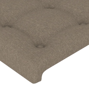 Tăblii de pat, 2 buc, gri taupe, 80x5x78/88 cm, textil - Img 4