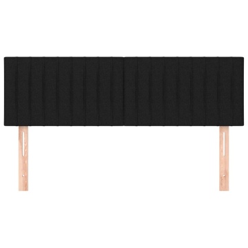 Tăblii de pat, 2 buc., negru, 72x5x78/88 cm, textil - Img 3