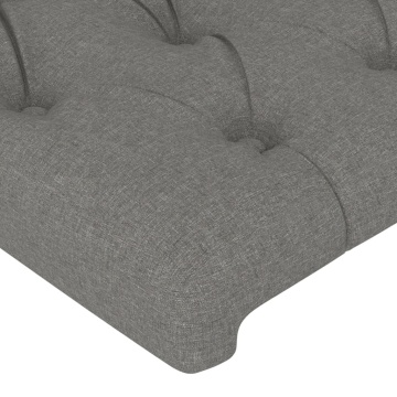 Tăblii de pat, 4 buc, gri închis, 80x7x78/88 cm, textil - Img 4