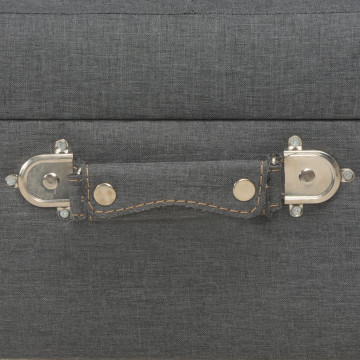 Taburet cu depozitare, 40 cm, gri închis, material textil - Img 6