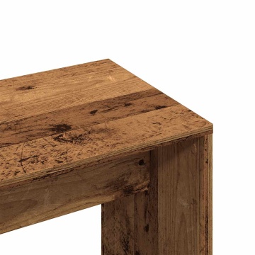 Taburet de toaletă din lemn vechi 70x35x45 cm lemn prelucrat - Img 6