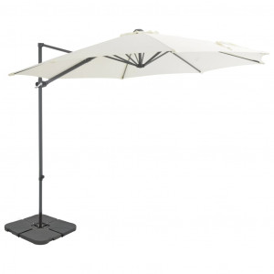 Umbrelă de exterior cu bază portabilă, nisipiu - Img 1