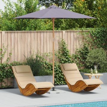 Umbrelă de grădină Gri închis 270x260 cm din Bambus - Img 1