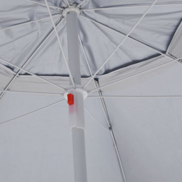 Umbrelă de plajă cu pereți laterali Antracit 215 cm - Img 6