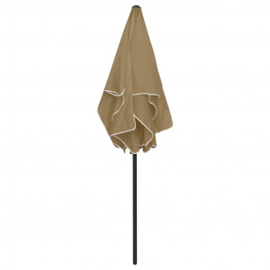 Umbrelă de plajă, gri taupe, 180x120 cm - Img 6