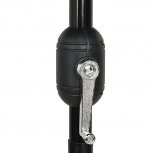 Umbrelă de soare 3 niveluri, stâlp de aluminiu, antracit, 2,5 m - Img 6