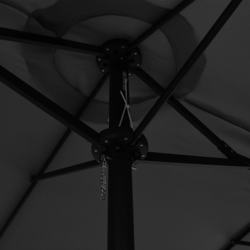 Umbrelă de soare cu stâlp aluminiu, antracit, 460 x 270 cm - Img 5