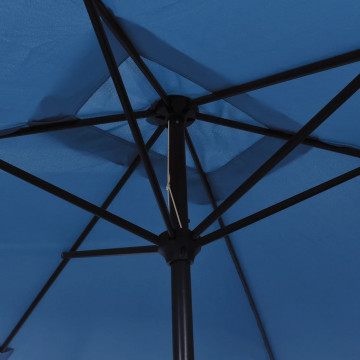 Umbrelă de soare cu stâlp metalic, azur, 300 x 200 cm - Img 8