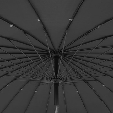 Umbrelă de soare de exterior, stâlp aluminiu, antracit, 270 cm - Img 3