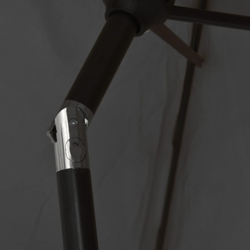 Umbrelă de soare de exterior, stâlp din metal, 300 cm, antracit - Img 5