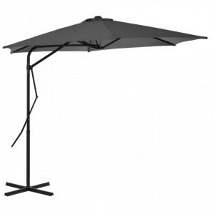 Umbrelă de soare de exterior, stâlp din oțel, antracit, 300 cm - Img 1