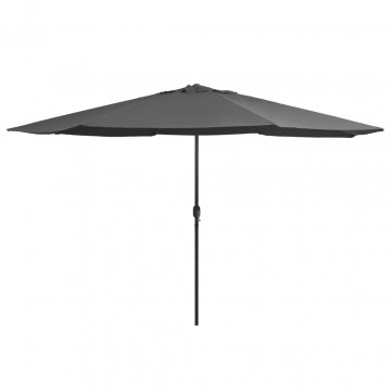 Umbrelă de soare de exterior, stâlp metalic, antracit, 400 cm - Img 1