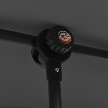 Umbrelă de soare de grădină cu stâlp aluminiu antracit 2x1,5 cm - Img 7
