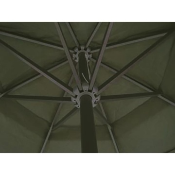 Umbrelă de soare de grădină din aluminiu, bază portabilă, verde - Img 3