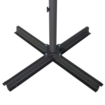 Umbrelă de soare de grădină, stâlp din aluminiu, negru, 500 cm - Img 4