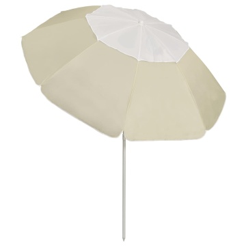 Umbrelă de soare de plajă, galben nisipiu, 300 cm - Img 2