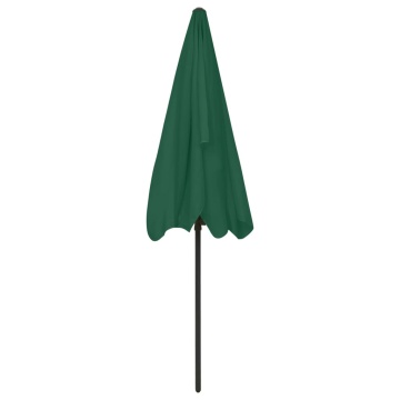Umbrelă de soare de plajă, verde, 200x125 cm - Img 8