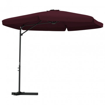 Umbrelă de soare exterior, stâlp din oțel, 300 cm, roșu bordo - Img 2
