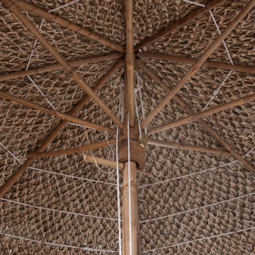Umbrelă din bambus cu umbrar din frunze de bananier, 210 cm - Img 2