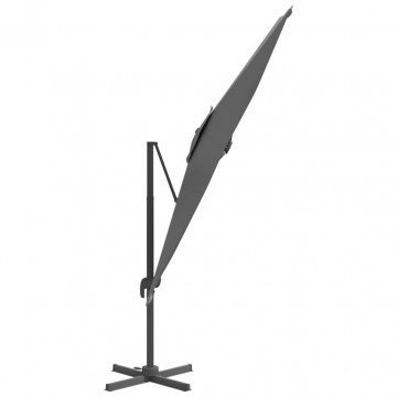 Umbrelă în consolă cu LED, antracit, 400x300 cm - Img 5