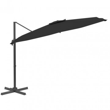 Umbrelă în consolă cu LED, negru, 400x300 cm - Img 8