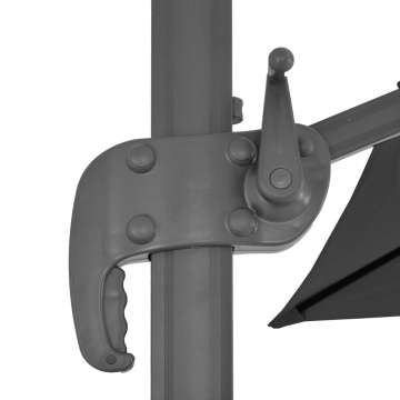 Umbrelă în consolă cu stâlp din aluminiu, 400x300 cm, antracit - Img 6