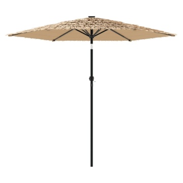 Umbrelă soare de grădină cu stâlp din oțel, maro 268x268x226 cm - Img 4