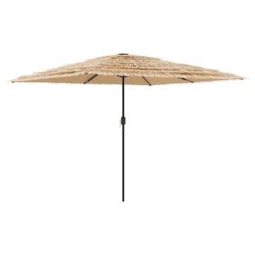 Umbrelă soare de grădină cu stâlp din oțel, maro 288x288x225 cm - Img 2