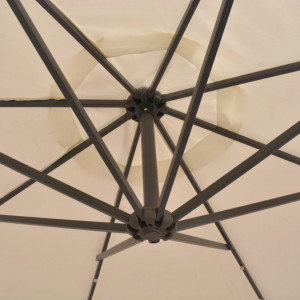 Umbrelă soare suspendată, iluminare LED, stâlp metalic 300 cm - Img 2