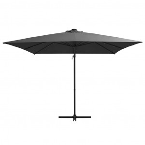 Umbrelă suspendată cu LED, stâlp din oțel, antracit, 250x250 cm - Img 3