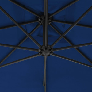 Umbrelă suspendată cu stâlp din oțel, azuriu, 250 x 250 cm - Img 2