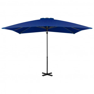 Umbrelă suspendată stâlp aluminiu, albastru azuriu, 250x250 cm - Img 3