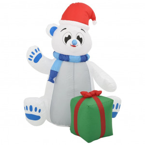 Urs polar gonflabil de Crăciun cu LED, 1,8 m, interior/exterior - Img 2
