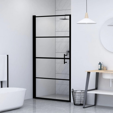 Ușă de duș, negru, 100 x 178 cm, sticlă securizată - Img 8