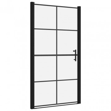 Ușă de duș, negru, 100 x 178 cm, sticlă securizată - Img 2