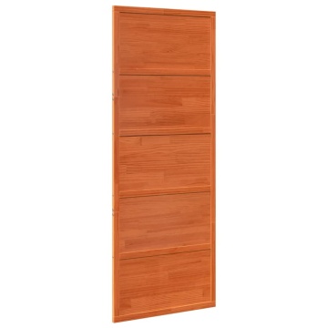 Ușă de hambar, maro ceruit, 80x208 cm, lemn masiv de pin - Img 2