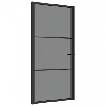 Ușă de interior, 102,5x201,5 cm, Negru, sticlă ESG și aluminiu - Img 2