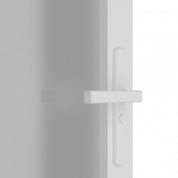 Ușă de interior, 83x201,5 cm, alb, sticlă mată și aluminiu - Img 6