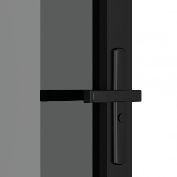 Ușă de interior, 83x201,5 cm, negru, sticlă ESG și aluminiu - Img 6