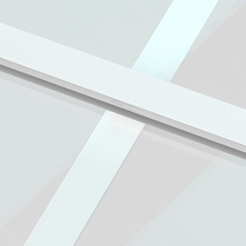 Ușă glisantă, alb, 102,5x205 cm, sticlă securizată/aluminiu - Img 5