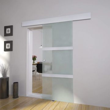 Ușă glisantă, argintiu,178 cm, sticlă și aluminiu - Img 1