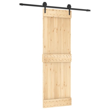 Ușă glisantă cu set de feronerie 70x210 cm, lemn masiv de pin - Img 2